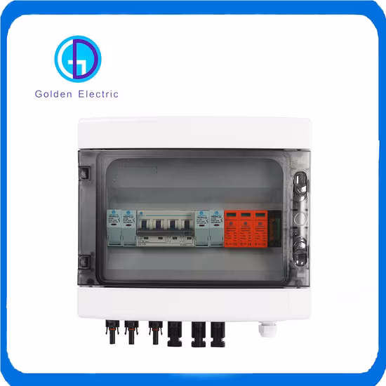 PV4/1 태양광 PV 어레이 결합기 상자 4 in 1 out 4 현 15A 1000V DC 태양계용 태양광 접속 상자 IP65 SPD 및 퓨즈가 있는 방수 배포 상자