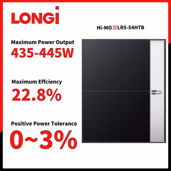 가정용 태양광 발전 시스템을 위한 Longi 태양광 패널 시스템 500W 550W 태양광 패널 태양광 PV 모듈