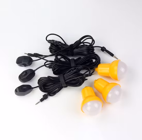 휴대전화 충전기(5W/10W)를 갖춘 휴대용 USB 태양 에너지 가정용 조명 시스템