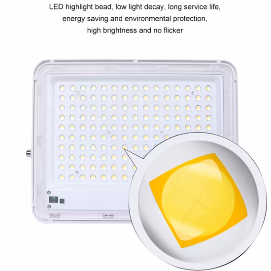 야외 방수 IP65 거리 100W 200 300W 태양광 충전 램프